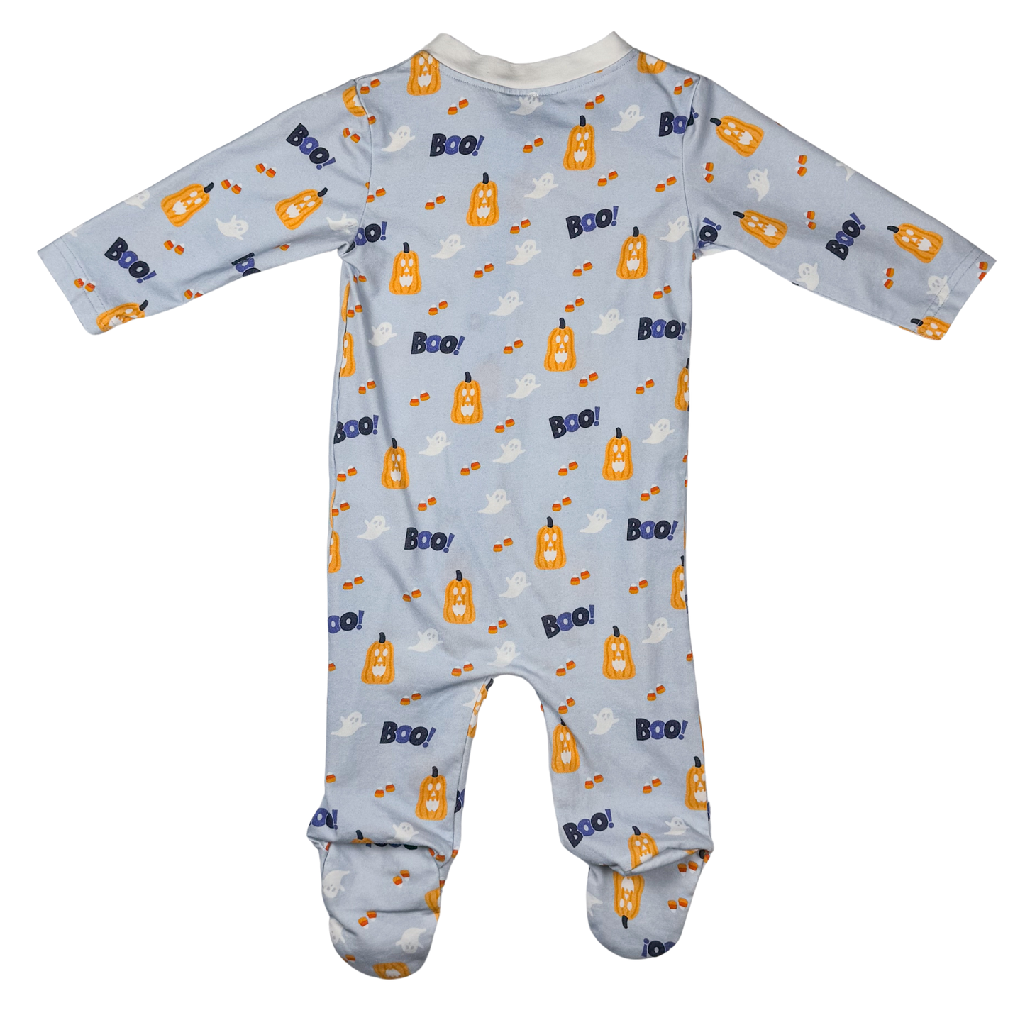 Blue Boo Bamboo Footie