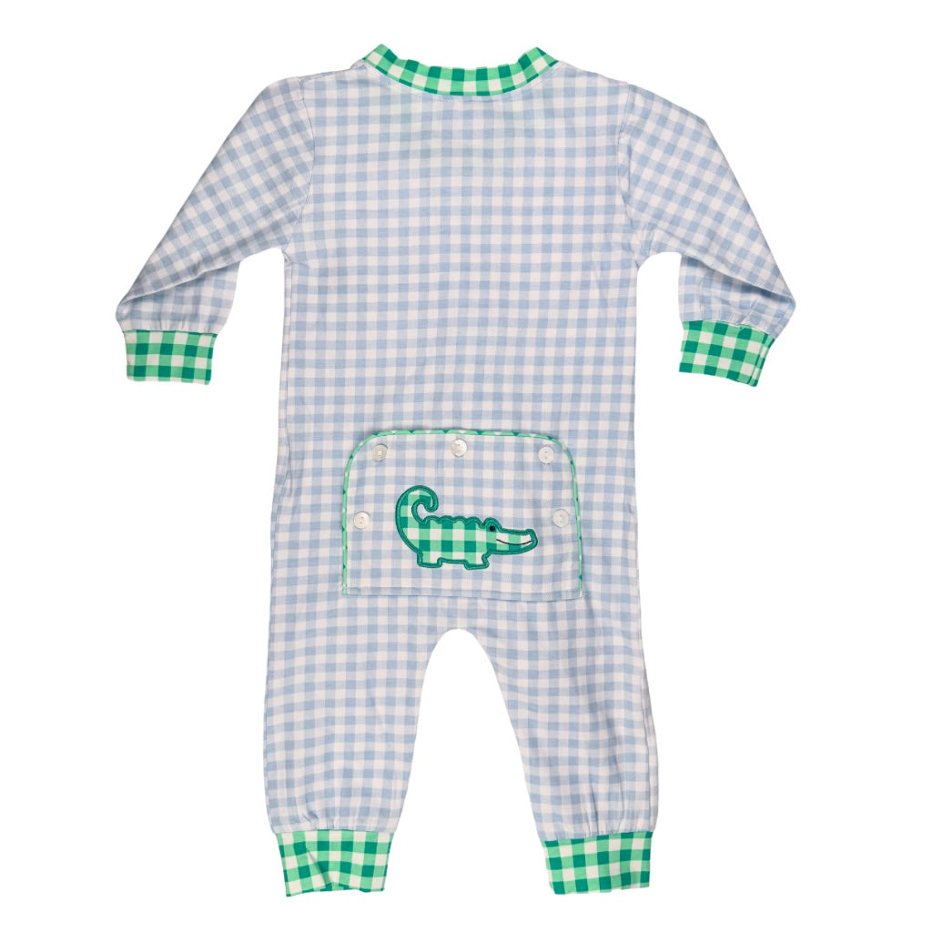 Gingham Blue Alligator Loungeset