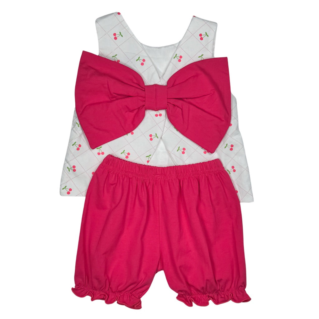 Smocked Cherry Two Piece Set