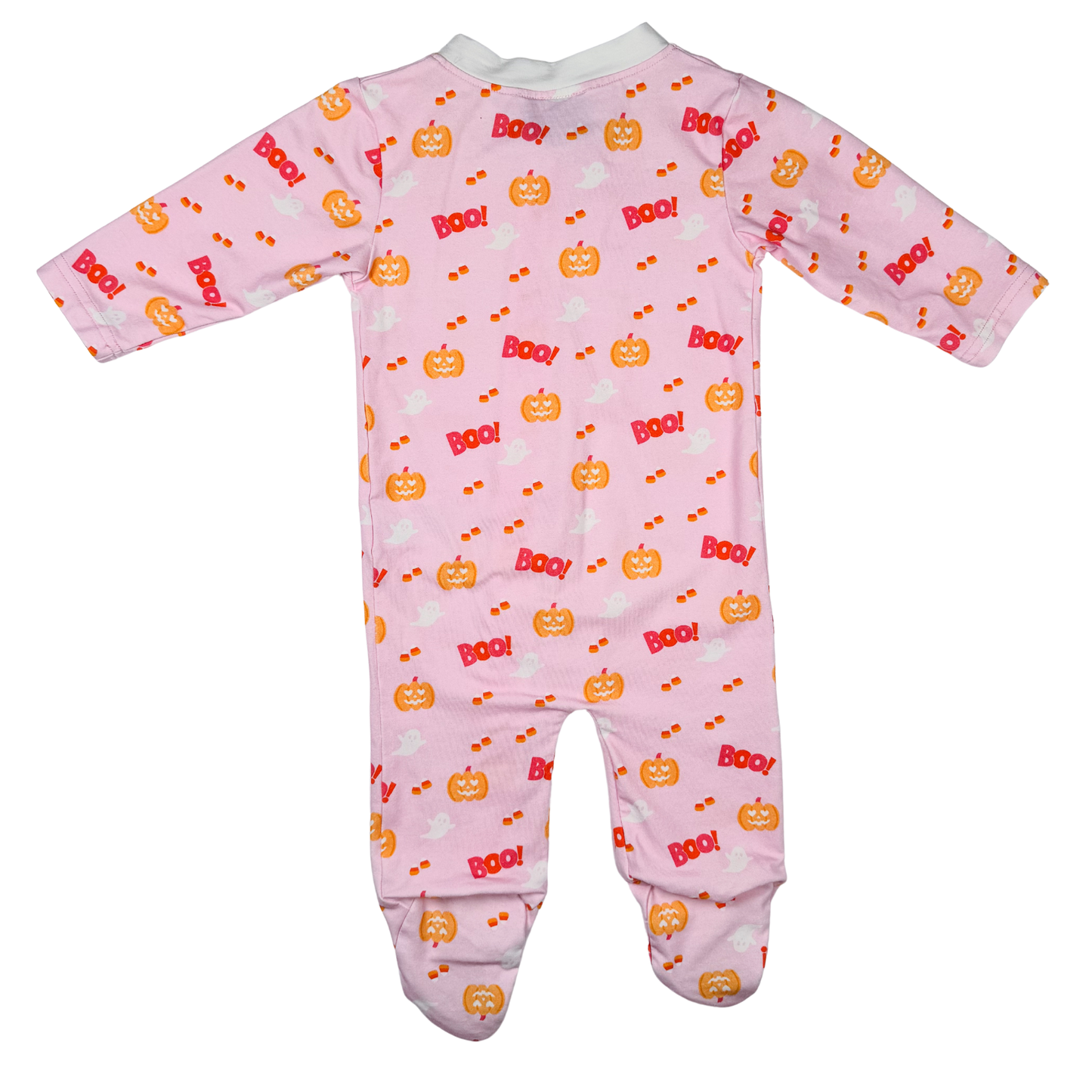 Pink Boo Bamboo Footie