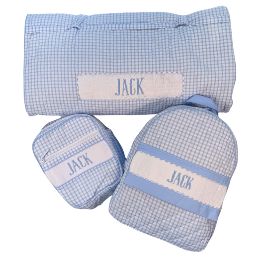 Preorder 01: Blue Name Smocked Bundle of 3