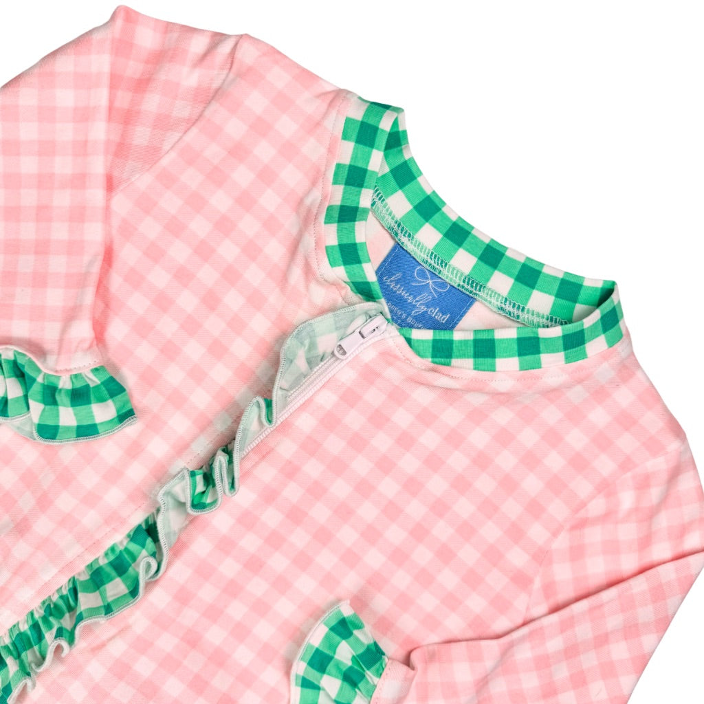 Gingham Pink Alligator Loungeset