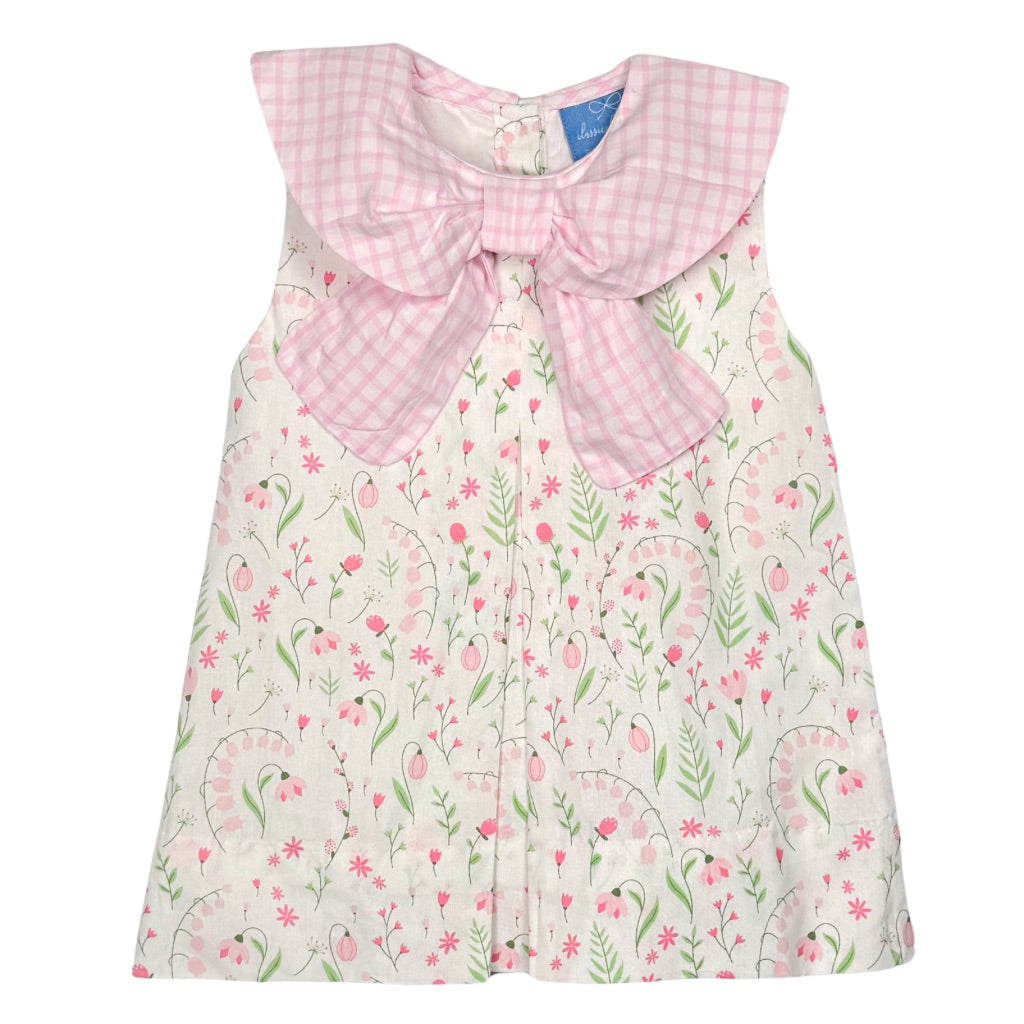 Light Pink Floral Dress – Classically Clad Children's Boutique
